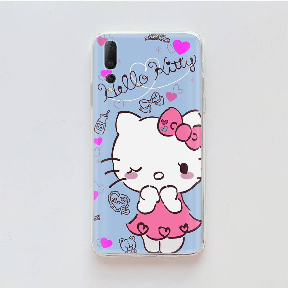 Transparent Case for Samsung A04 A14 A23 M33 M53 Realme 10 9 C35 C55 VIVO X80 Infinix Hot 30 Note 11 Tecno Spark 8P Pro L-22 Hello Kitty