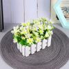 Artificial White Daisy Simulation Flower Realistic Lifelike Home Office Wedding Decoration Photography Props Fence Flower