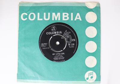 7inch Record MAJOR LANCE - Hey Little Girl / Crying In The Rai DB7168 COLUMBIA 1963 UK Rock Used