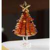 Home Decor Crystal Christmas Tree Handmade Brushed Glass Christmas Tree Figurines Mini Table Ornaments Christmas Decoration