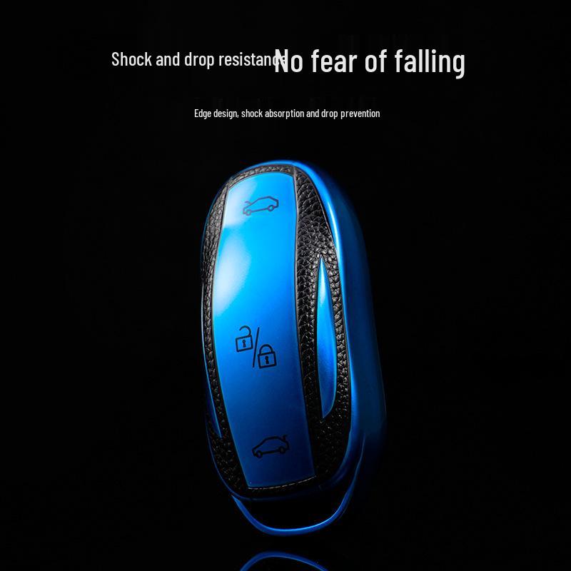 Tesla Model X Interieur Leder Schlüsselhülle