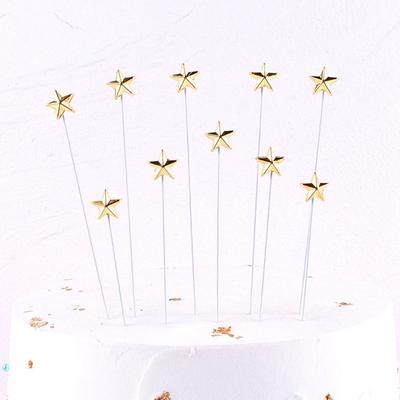 Baby Shower For Dessert Five-Pointed Star Birthday Supplies Baking Gifts Cake Insert Cake Topper