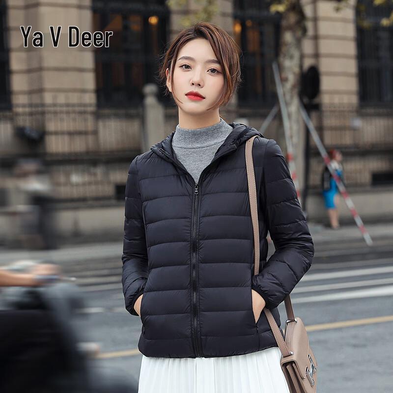Yalu Women's Lightweight Hooded Short Down Jacket