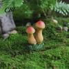 Statue Mini Resin Mushroom Figurine, Miniature Fairy Wild Garden Accessories, Little Ornament Fake for Micro Landscape Plant Pots Bonsai Decor