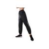 Li Ning Fitness Series Solid Color Letter Pattern Printed Pocket Cuffed Sports Pants Women Pants Black AYKT556-1