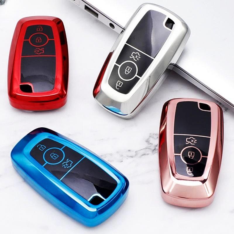 Vysoce kvalitní kryt pouzdra na klíče z TPU se 3 tlačítky pro Ford Edge Fusion Mustang Explorer F150 F250 F350 Ecosport Protector Příslušenství