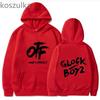 OTF letter print men's hoodie street style men and women couples universal adult autumn and winter comic pattern
