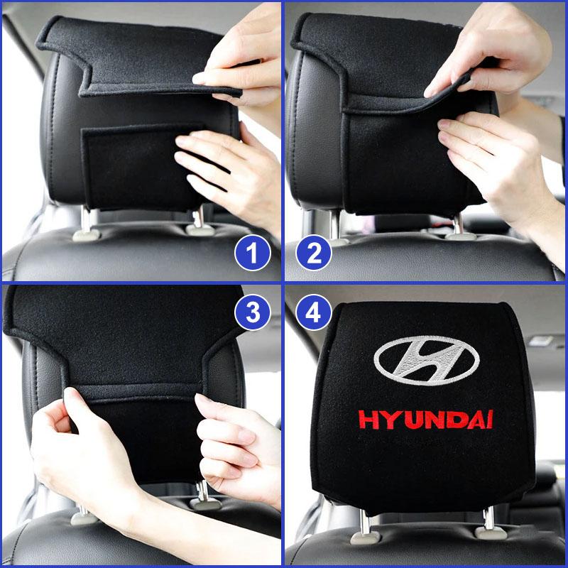 Car Seat Back Headrest Pillow Storage Bag Dustproof Cover For Hyundai I30 Tucson Veloster Kona I10 I35 Elantra Santa Fe Gadget