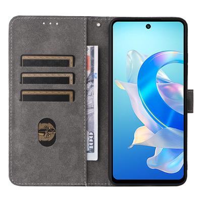 For Itel P55+ P663LN Case RFID Blocking Leather Purse Phone Cover with Wrist Strap