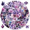 100 Purple Gothic Graffiti Stickers Decorative Suitcase Pen Guitar Notebook Waterproof Stickers
