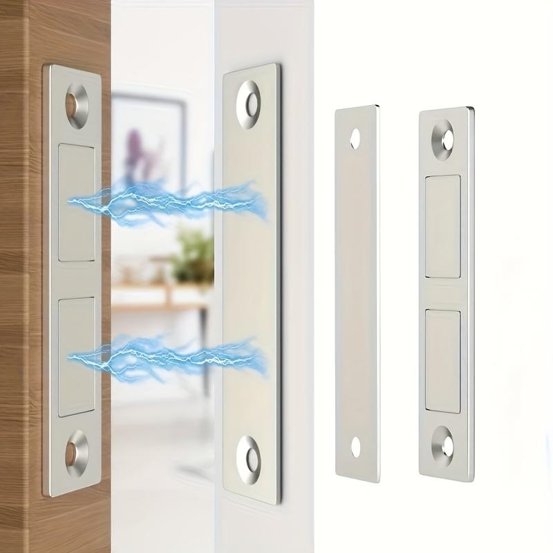 Ferromagnetic Door Adsorption Strips,No-Drilling Invisible Magnets for Sliding Wardrobe Doors, Strong Magnetic Patches for Home