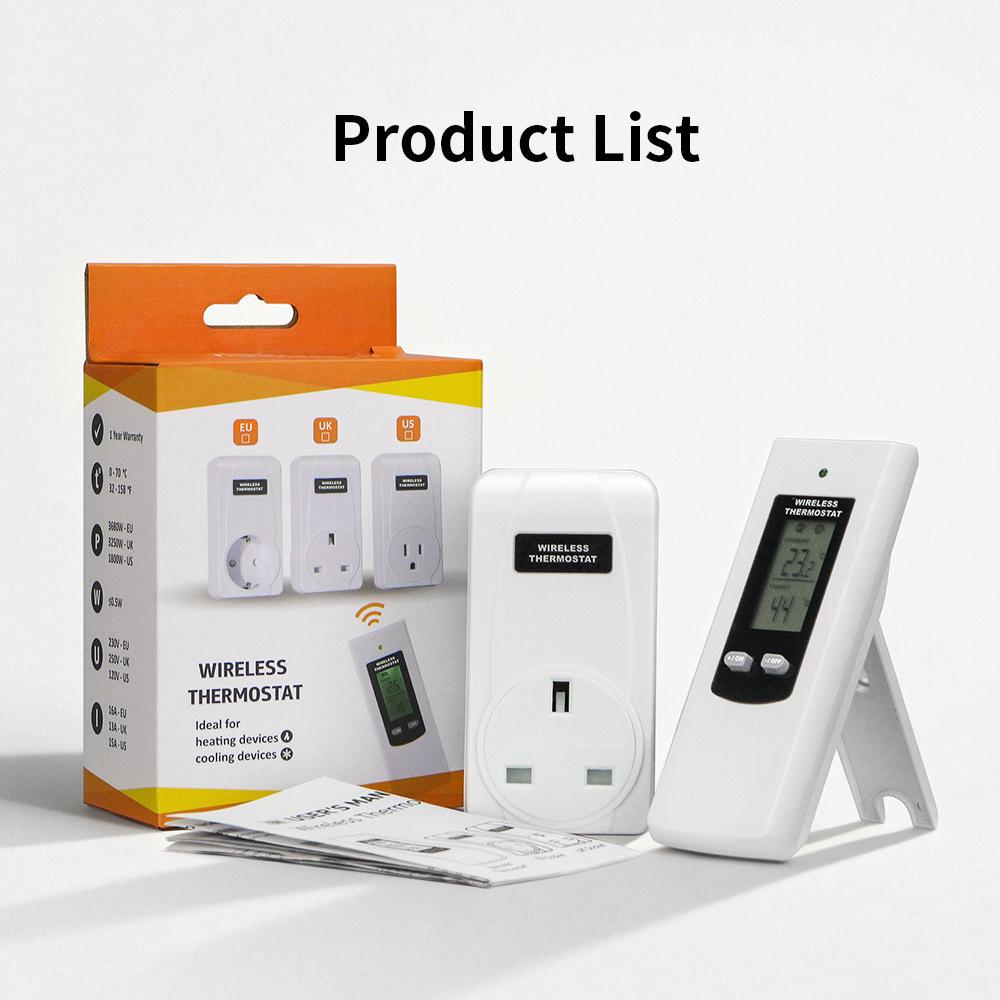 Smart Wireless Temperature Control Plug: European, British & American Standards