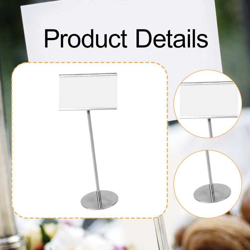 Food Label Tags, ID Card Holders, Stainless Steel Clips, for Men And Women, Displays