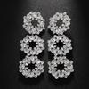Niche Design Geometric Hoop Earrings Personality Earrings High-end Cold Feng Shui Diamond Earrings Earrings Silver