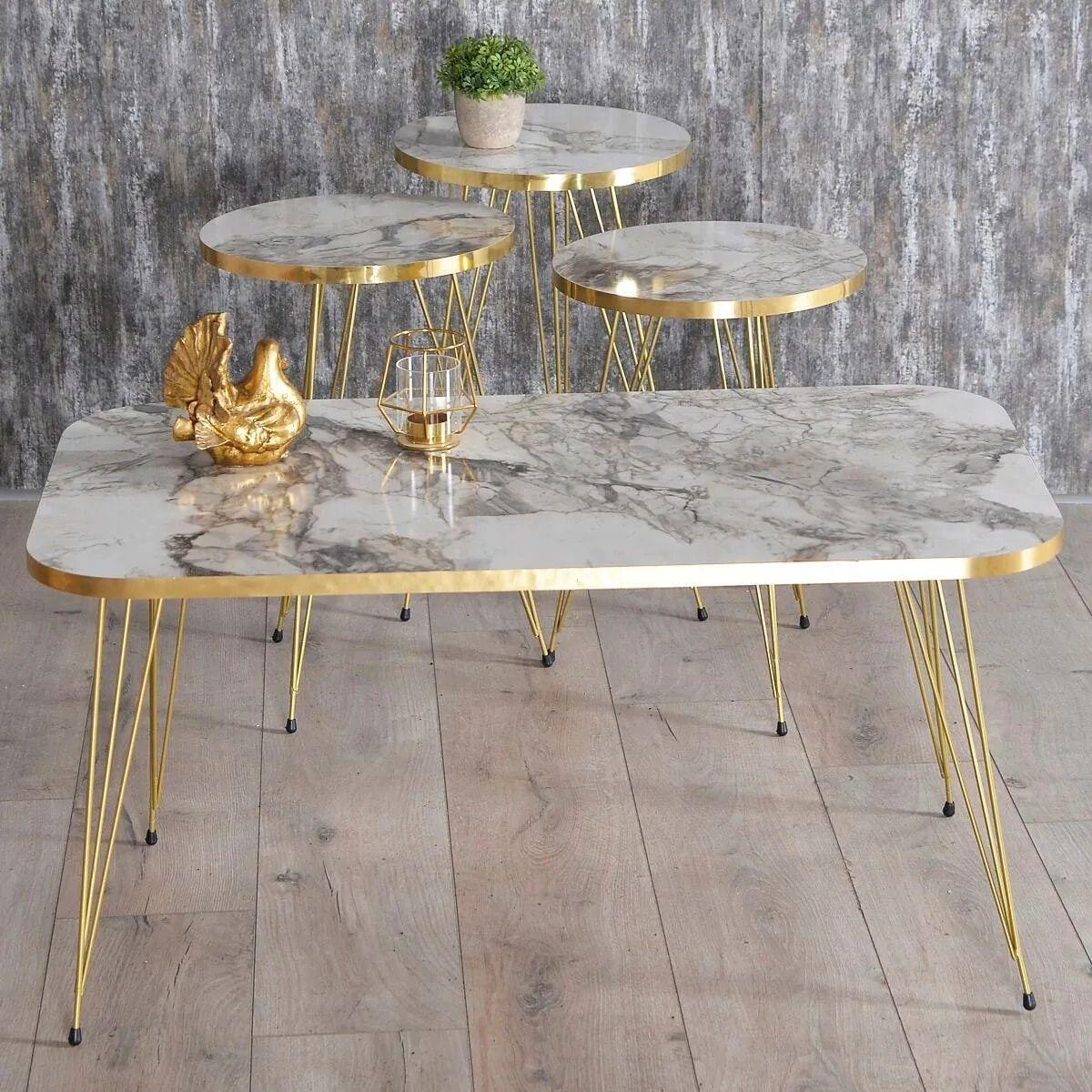 

3 шт. Журнальный столик и набор журнальных столиков. Набор из 4 журнальных столиков. Украшение для дома и гостиной и мебельные аксессуары.