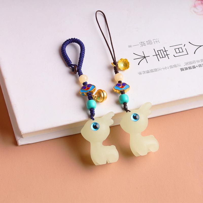 Charming Deer Girl Keychain - Safe Travels Phone Chain & Car Pendant