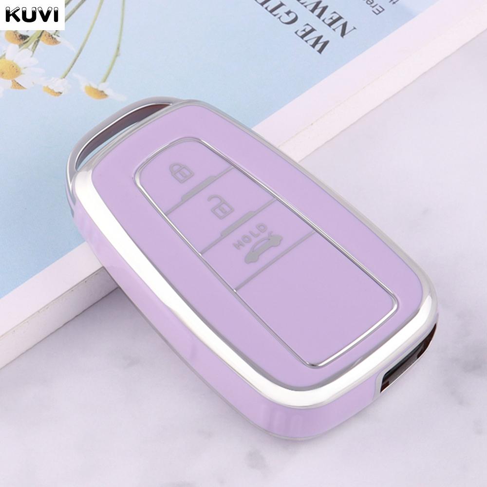 Fashion Tpu Auto Key Fob Cover Full Case Housing Fit For Toyota Prius Camry Corolla Chr C-Hr Rav4 Land Cruiser Prado Key Ring Auto Accessories