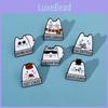 Cute Cartoon Creative Funny Cat Brooch Cartoon Character Magic Cat Metal Badge Bag Accessories Pin