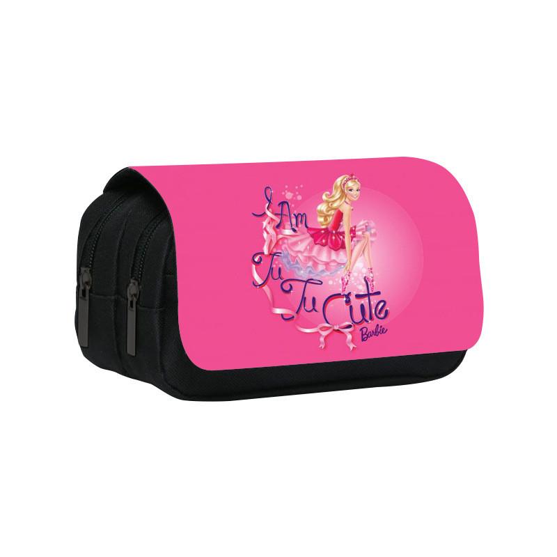 Barbie Princess Double Layer Pencil Case With Large Capacity For Kids School Supplies