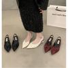 Fashion Fashion Shoes Female One Pedal Women's Pumps Pointed Toe Bow Tie Sexy Dress Party Shoes Ladies Shallow Low Heel Shoes