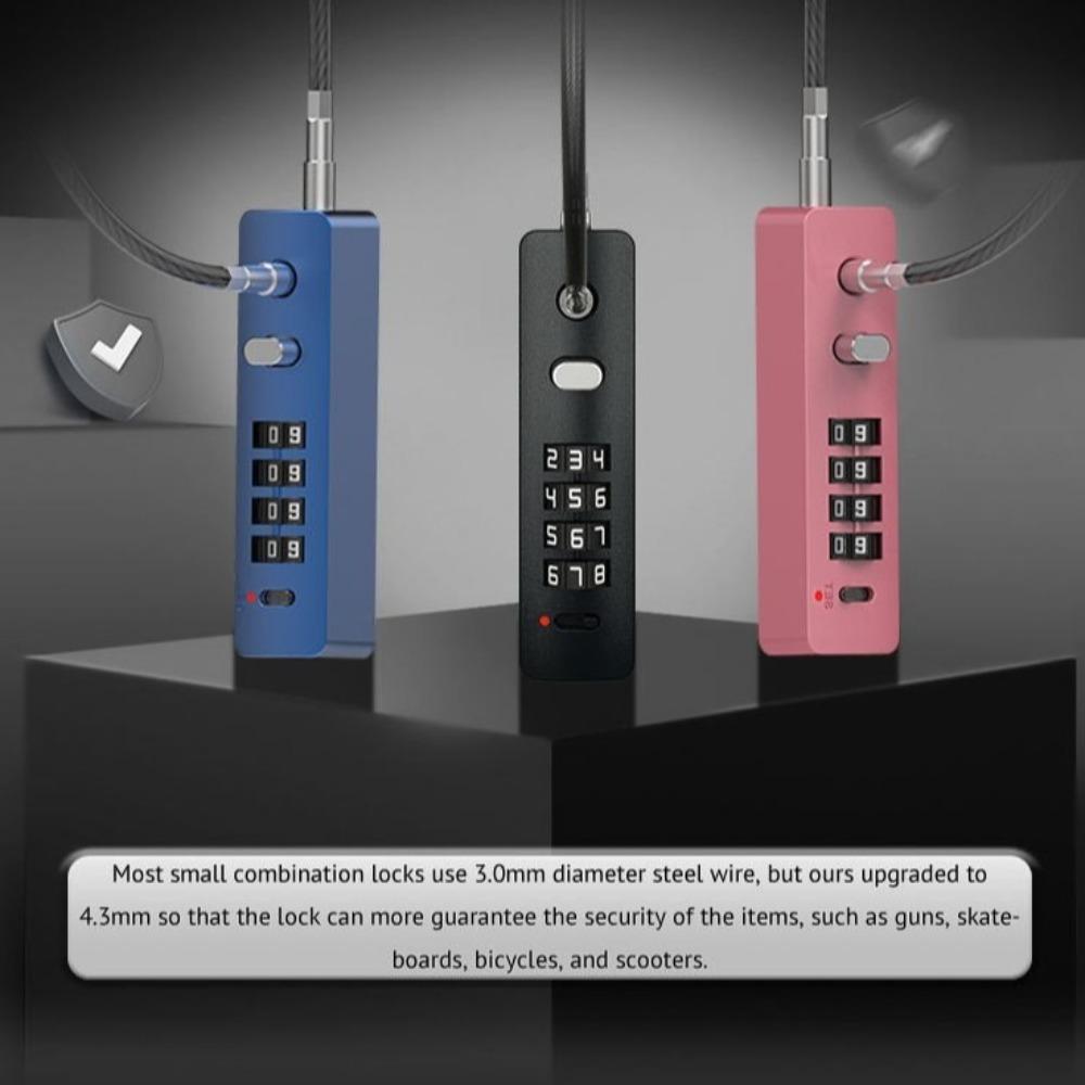 Anti-theft Password Padlock 4 Digit Combination Door Locker Useful Cable Lock  Hardware Accessories