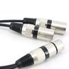 30cm 3-polig XLR Buchse auf 2 männliche XLR Y-Splitter Mikrofon DJ Kabel Konvertierung 2-fach 3-adrig 3p Stecker auf Buchse Adapter 30cm Kabel