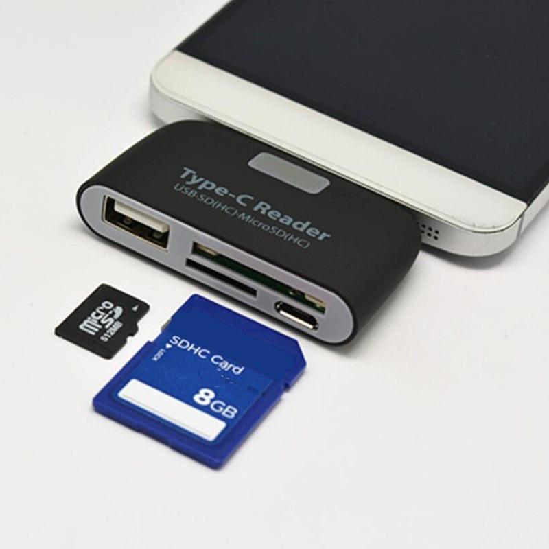 USB-C Multi Card Reader & Dock: Camera/Computer/Phone Station, SD/TF Hub, USB Splitter