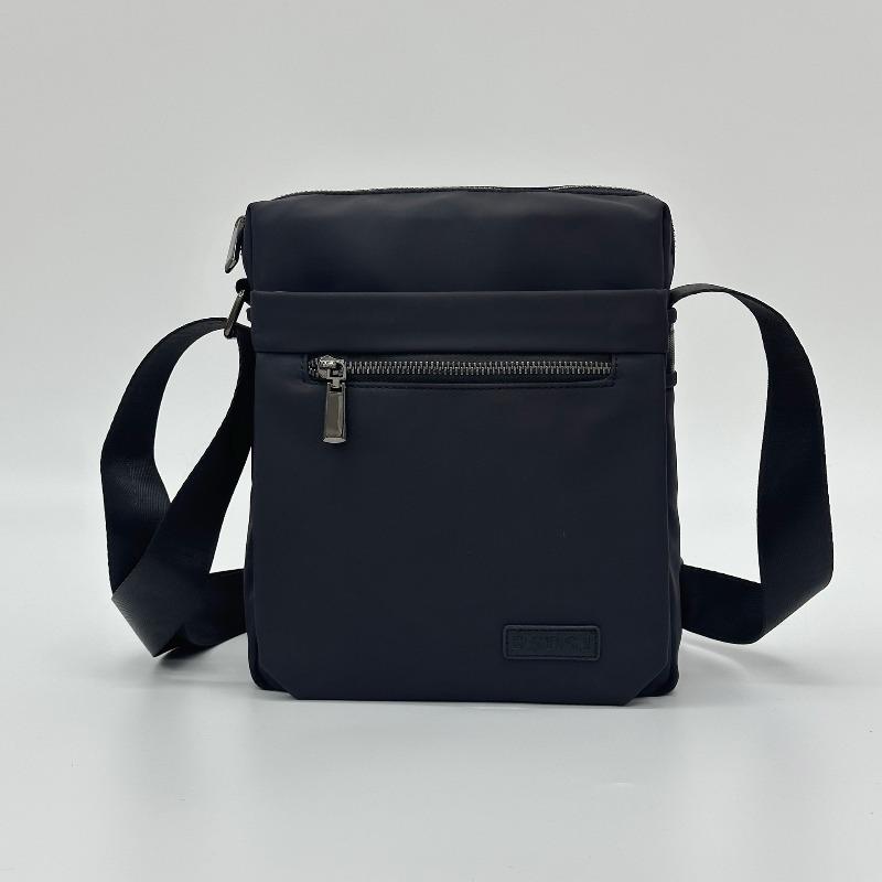 Men s business commuter nylon cloth small bag, water-resistant and wear-resistant shoulder bag, leisure business trip vertical messenger bag