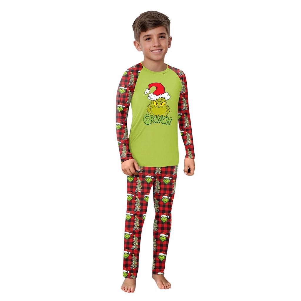 Christmas Prints Family Matching Long Sleeve Tops+Pants Set Family Matching Sets