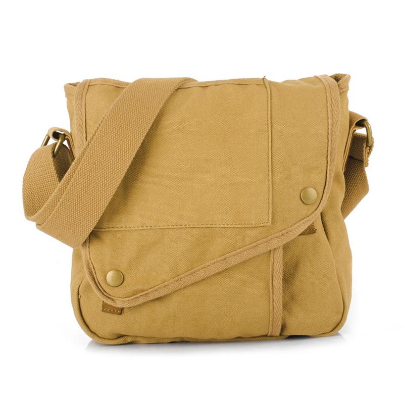 

Seven-Color Cotton Men S Messenger Bag, Casual Shoulder Bag, Wear-Resistant Canvas Men S Bag, Retro Small Bag. хаки