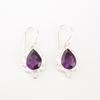 Purple Amethyst Gemstone Earrings 925 Sterling Silver Handmade Jewelry For Her EE-163-6