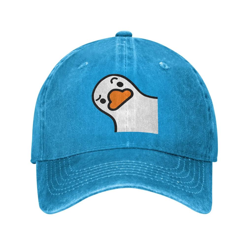 Summer White Goose Hey Bro Baseball Cap Sun  Hot Sale Print Washed Trucker Hat Men Adult Casual Running Hippie Baseball Caps