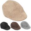 Hat Comfortable Solid Color Flax Breathable Peaked Cap for Daily Life