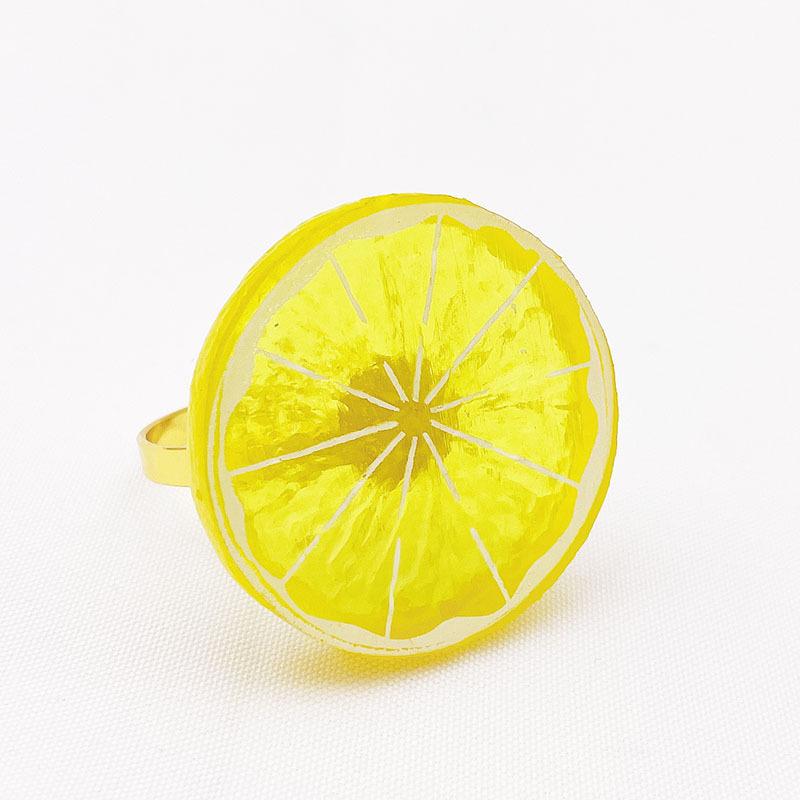 

12 шт./лот Новое кольцо для салфеток в виде ломтика лимона, пряжка для салфеток в гостиничном стиле, кольцо для салфеток с фруктами, украшение стола