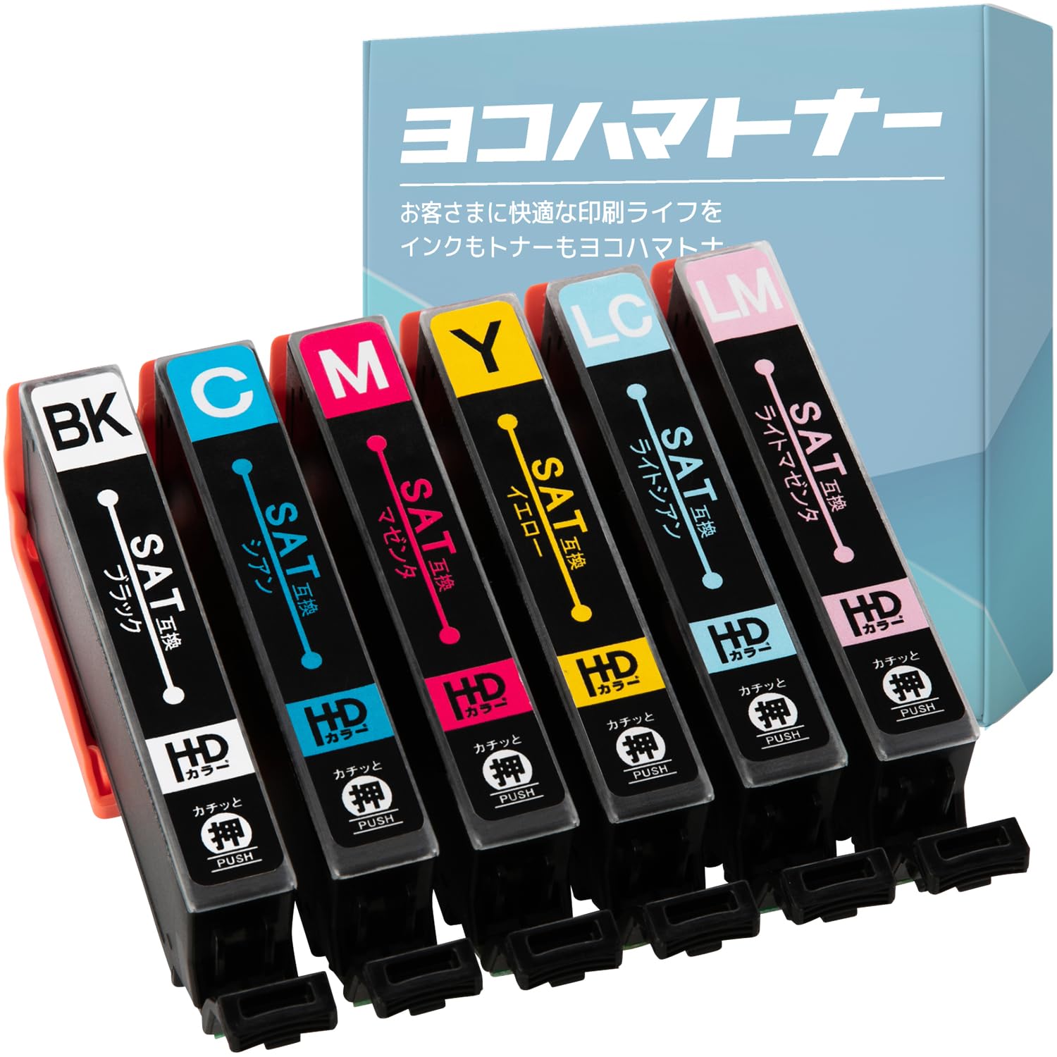 

Набір із 6 кольорів сумісного чорнила SAT для солодкої картоплі для Epson Compatible із визначенням кількості використовуватиметься так само, як справжній Compatible [Horizontal Tona]