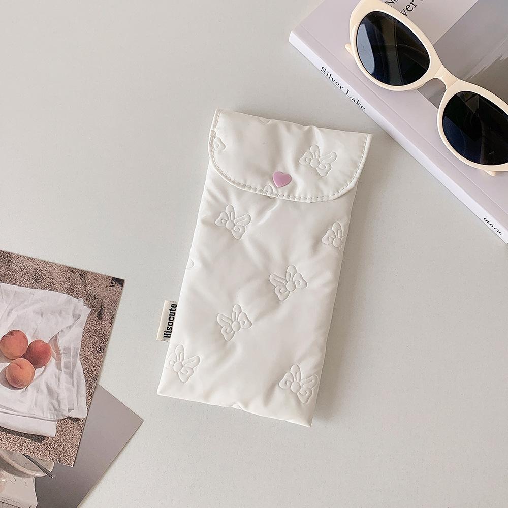 Back-to-school Season  Girls' Shiny Bow Snap Pen Case  Students' Portable Stationery Storage Bag  Cosmetics and Toiletries Bag