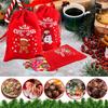 Merry Christmas Velvet Drawstring Gifts Bags Candy Snack Pouches Xmas Kids Gift Packaging Bag New Year Party Storage Organizer