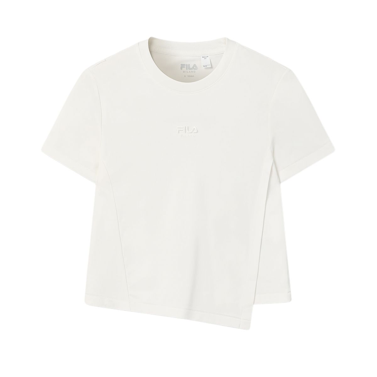 FILA Milano Series Round Neck Pullover Knit Short Sleeve T-Shirt Women tops F11W625107F-IV S