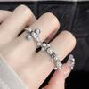French Cross Opening Adjustable Ring High Sense Fashion Index Finger Joint Ring Niche Design Personalized Ring