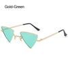 Small Triangular Frame Sunglasses Women Men Metal Frame Tinted Colorful Lens Sun Glasses Designer UV400 Shades Punk Eyewear