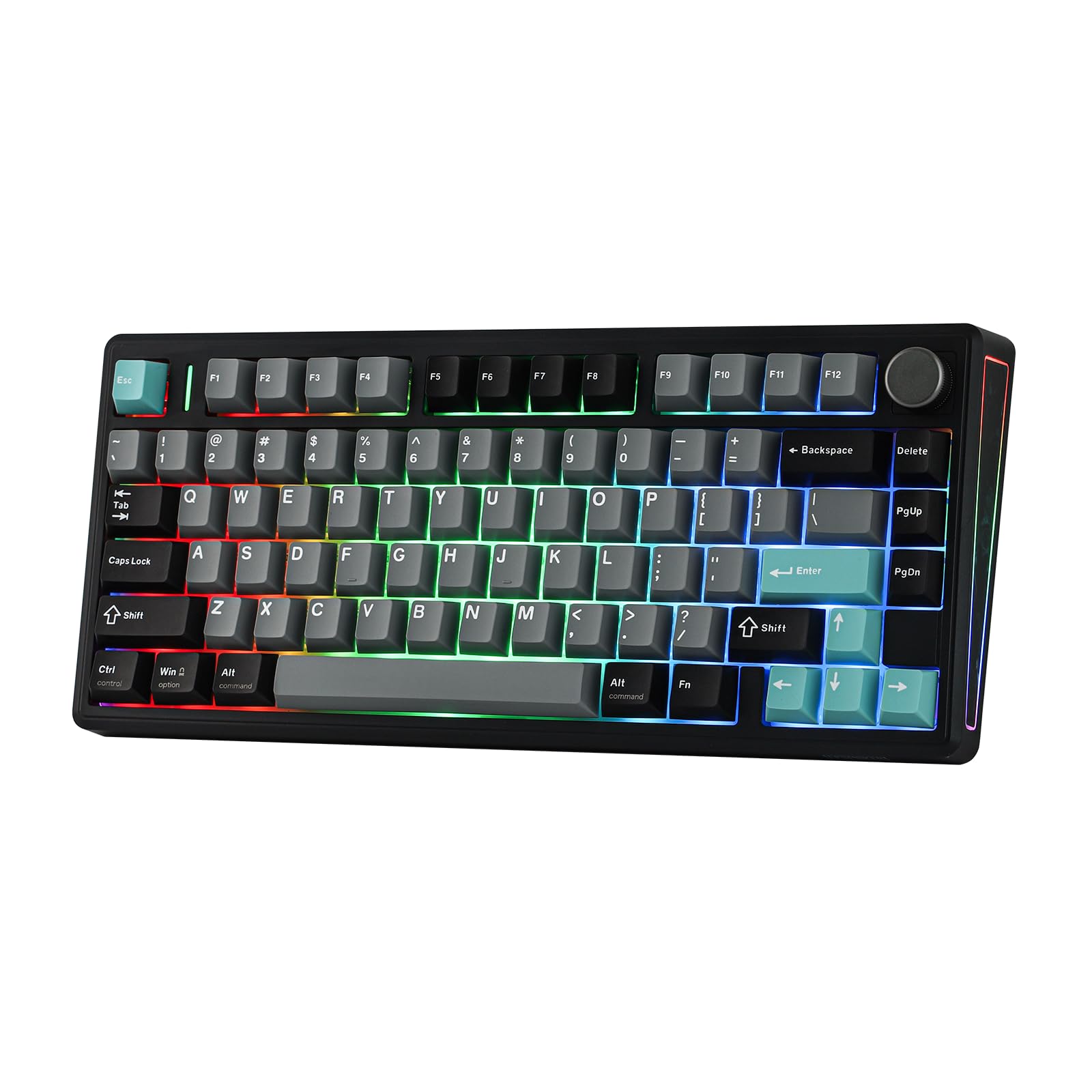 

EPOMAKER TH80 V2 Wireless Mechanical Gaming PBT Mac Modifier RGB Side Programmable Creamy Jade Keyboard Creamy 75% Keyboard, 8000mAh, 2.4G/BT/USB чорний