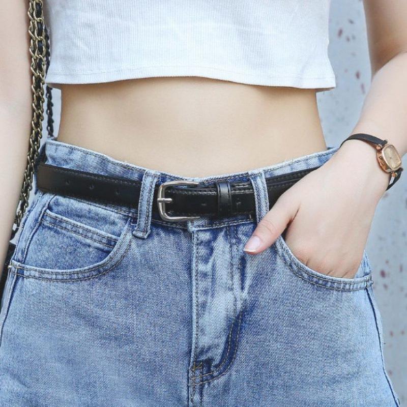 Black Versatile Pu Belt For Women School Style Fashionable And Chic For 2023