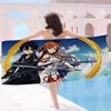 Japan Anime Sword Art Online Beach Towel Colorful Bath Towels for Girl Microfiber Quick Dry Sand Free Beach Yoga Spa Gym Pool