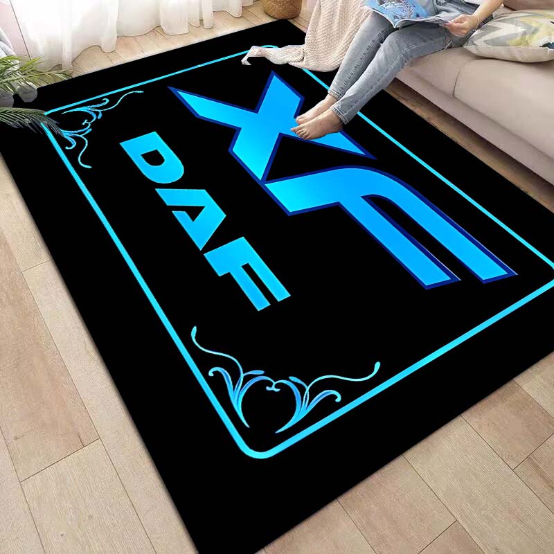 Daf Truck Carpet and Rug Classic Car Logo Carpet Floor Mat Living Room Bedroom Decorate Soft Carpet Kids Room Rug Washable Rugs