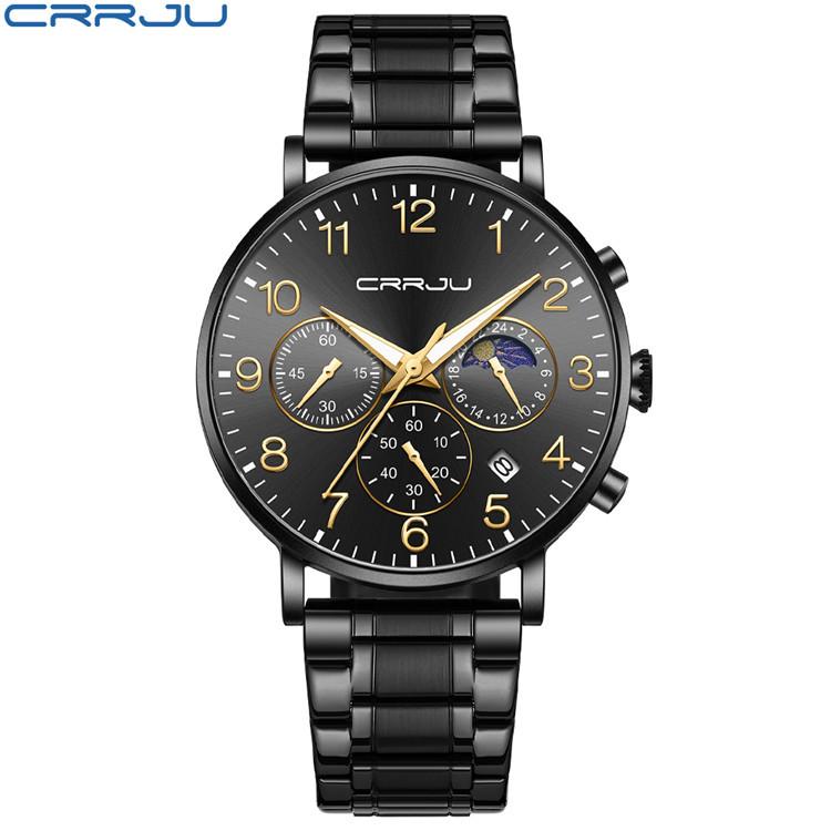 

CRRJU-2276 Мужские часы Повседневные индивидуальные часы Мужские часы Студенческие часы Простой календарь со стальным ремешком