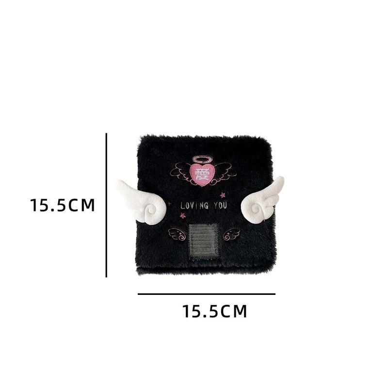 Korean Plush Angel Wings Loose Leaf Card Album INS Style Cute Girls Idol Photo Storage Kpop Photocard Album