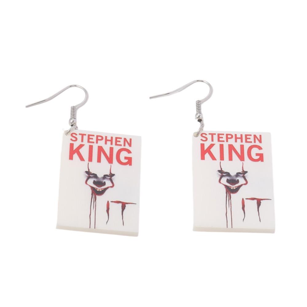 Fully Managed Eco-Friendly Acrylic Earrings, Personalized Halloween Horror-Themed Earrings