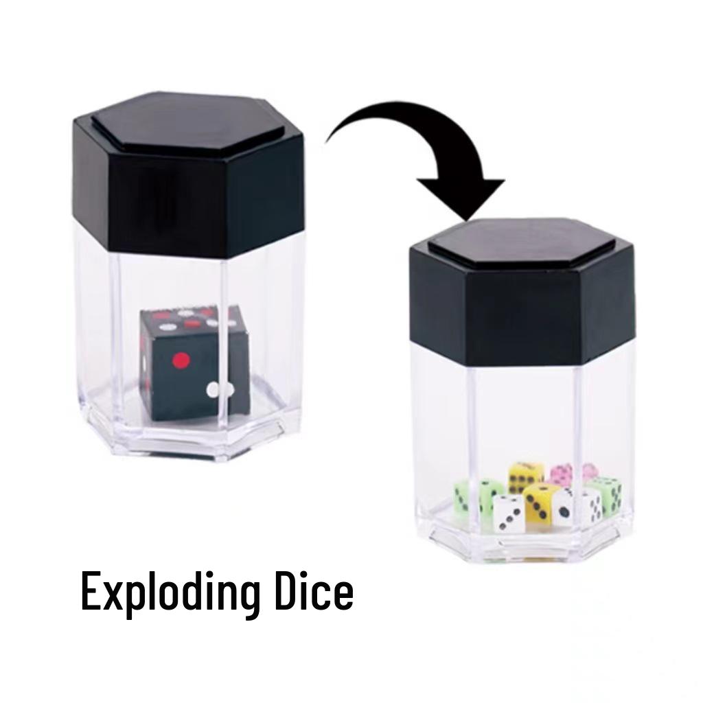 Pierścionek z kośćmi do gry: Kreatywne Pudełko Niespodzianka z Kolorowymi Kostkami Mnożącymi