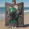 1 Stück Slytherin Haus, Zauberstab, Zauberbuch Outdoor Flanell Überwurfdecke Ganzjahres Weiche Wärme, Heimdekoration 1031233