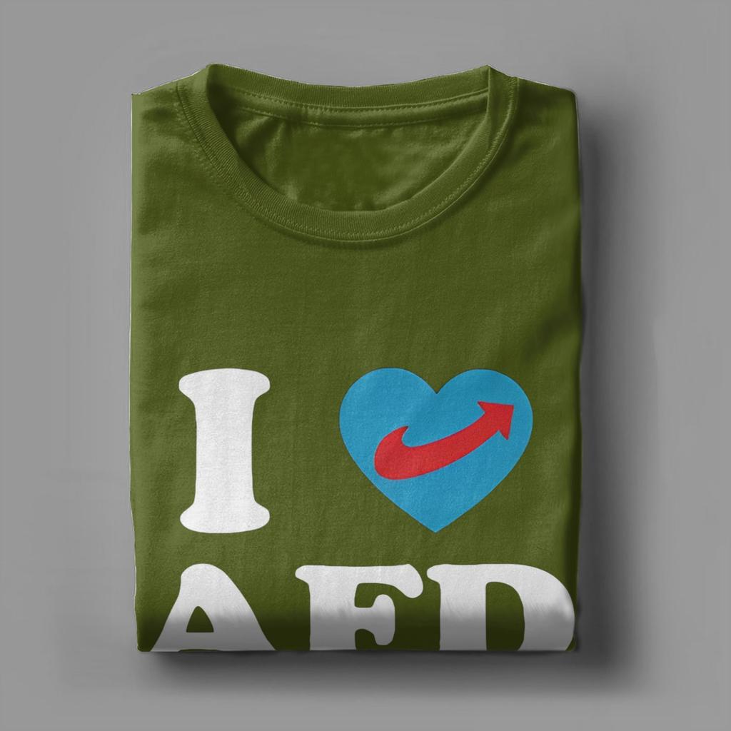 Vintage T-Shirt Alternative Afd GerUnisexy Reines Baumwoll-T-Shirts Blaues T-Shirt für Unisexs Sommer Ästhetisch Lässiges Kurzarm-Oberteil Tees
